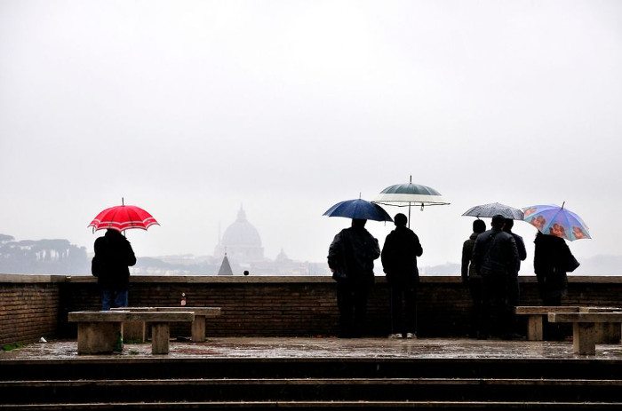 Рим в марте дождливый