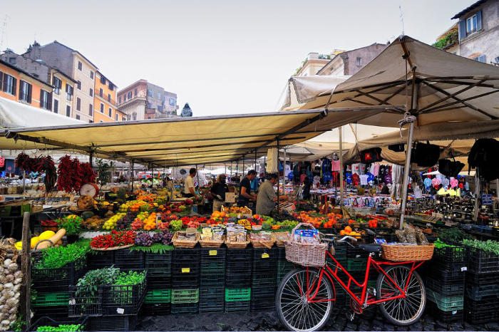 Рынок Рима Кампо де Фиори