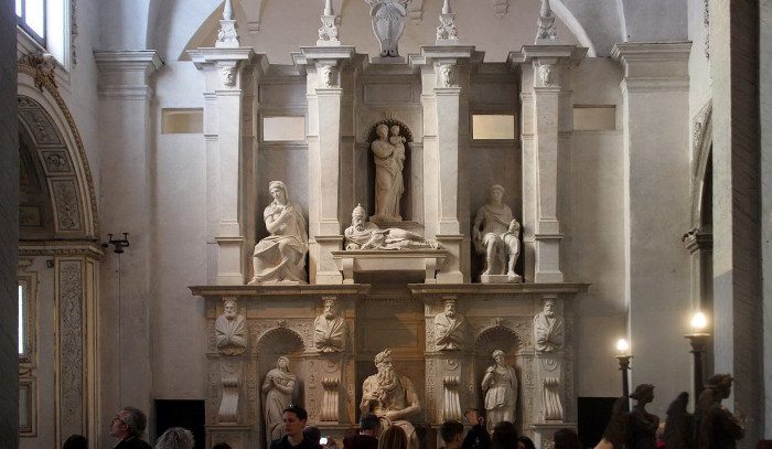Скульптуры Микеланджело: гробница папы Юлия II